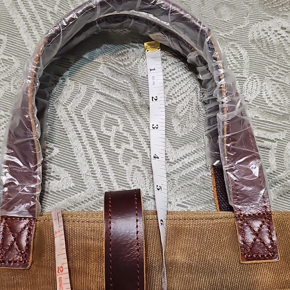 Oiled Canvas Tote/Crossbody Bag In Spice NWOT